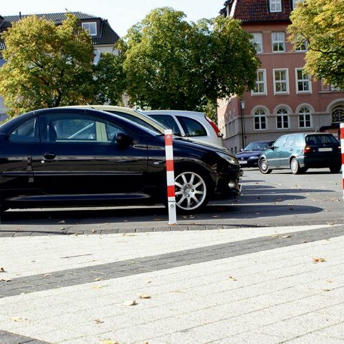 Vierkante uitneembare parkeerpalen